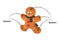Holly Jolly Gingerbread Man Plush Dog Toy