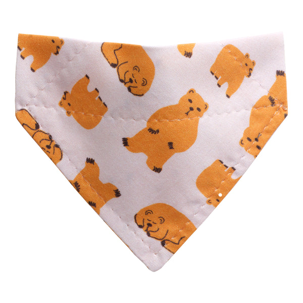 Pink with bear print bandana for cats or small dogs