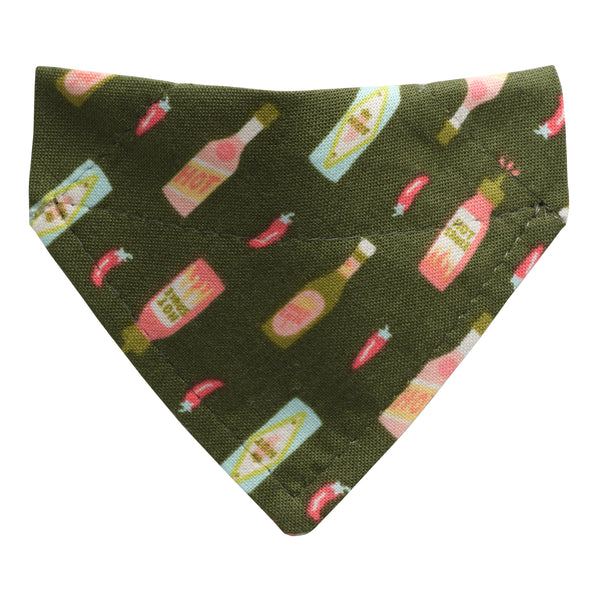 Hot sauce and chili print bandana for cats or small dogs