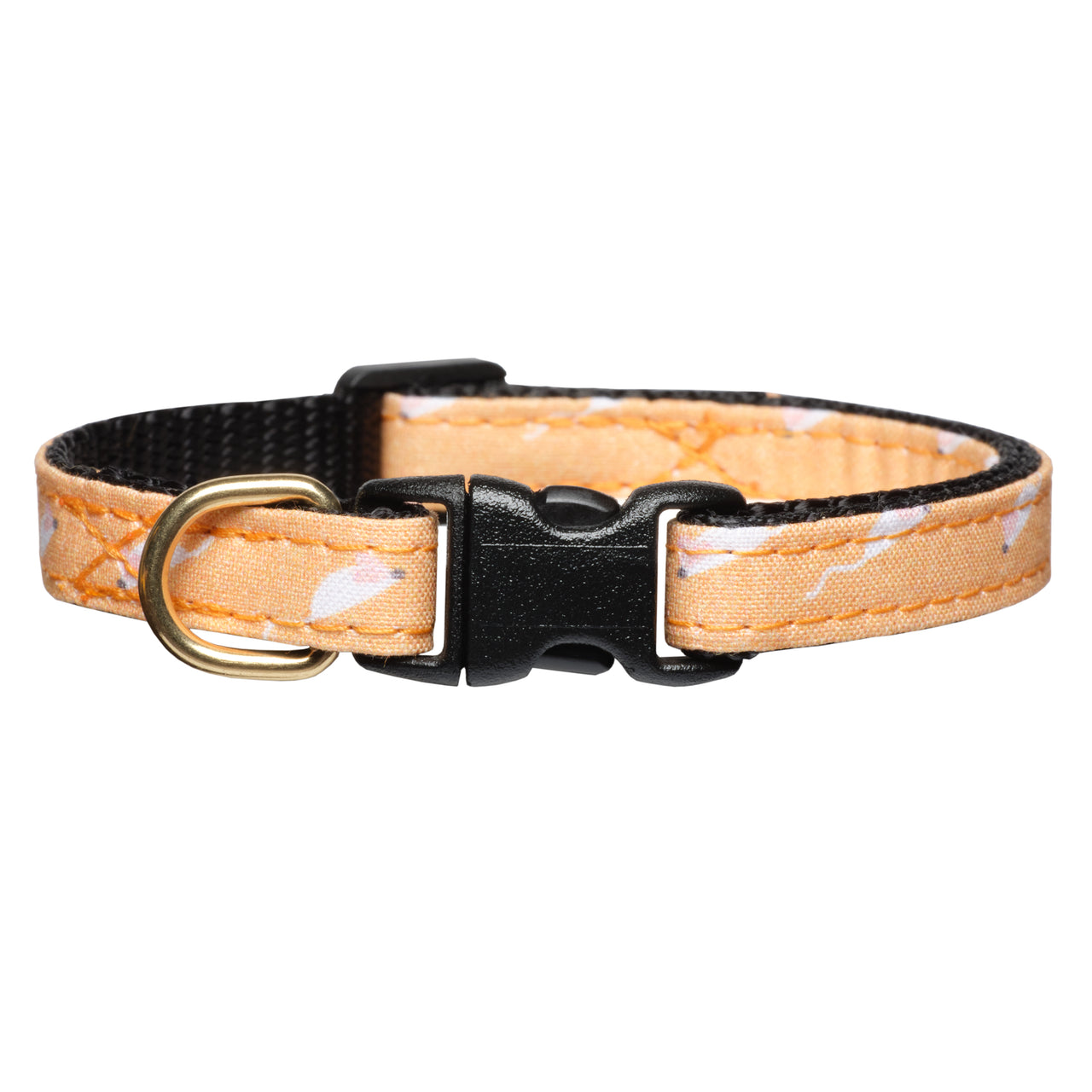 Orange cat collar with mice